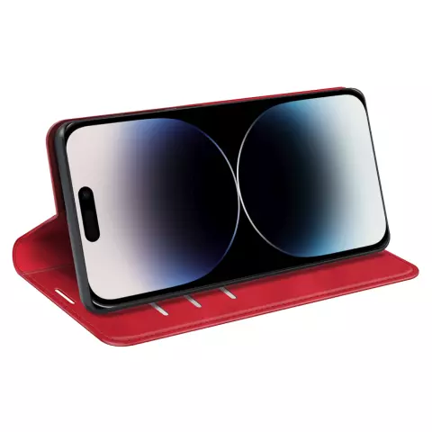 Just in Case Wallet Case Magnetische H&uuml;lle f&uuml;r iPhone 14 Pro Max - rot