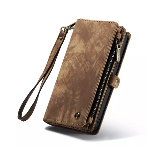 Caseme Vintage Wallet H&uuml;lle Kompatibel mit iPhone 14 Plus - braun