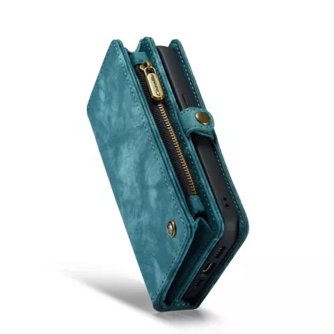 Caseme Vintage Wallet H&uuml;lle f&uuml;r iPhone 14 Pro - blau