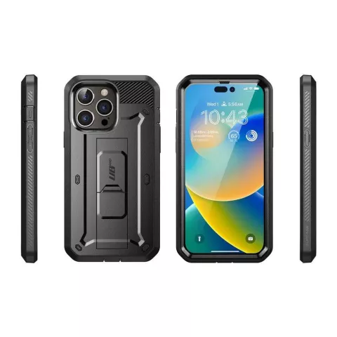 Supcase Unicorn Beetle G&uuml;rtelclip H&uuml;lle f&uuml;r iPhone 14 Pro - schwarz