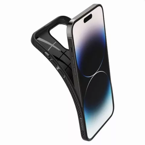 Spigen Liquid Air Case H&uuml;lle Kompatibel mit iPhone 14 Pro Max - Schwarz