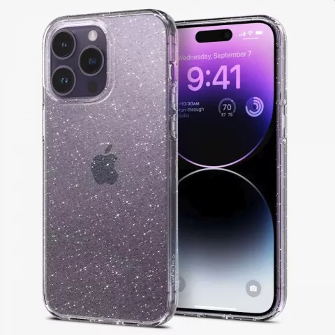 Spigen Liquid Crystal Glitter H&uuml;lle f&uuml;r iPhone 14 Pro Max - transparent