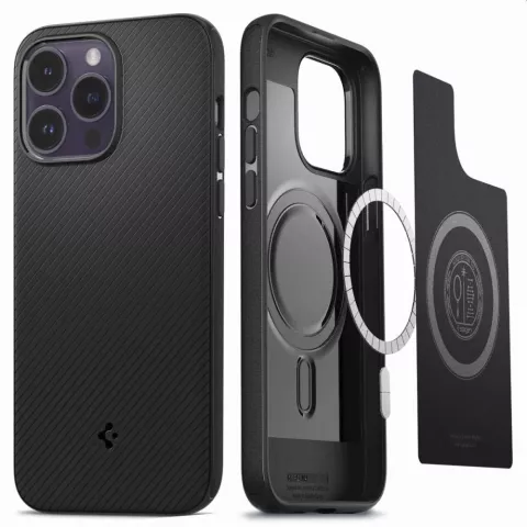 Spigen Mag Armor Case H&uuml;lle Kompatibel mit iPhone 14 Pro - schwarz Magfit