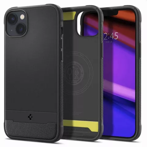 Spigen Rugged Armor Mag Case H&uuml;lle Kompatibel mit iPhone 14 - schwarz Magfit