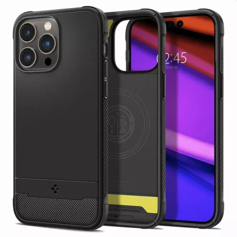 Spigen Rugged Armor Mag Case H&uuml;lle Kompatibel mit iPhone 14 Pro - schwarz Magfit