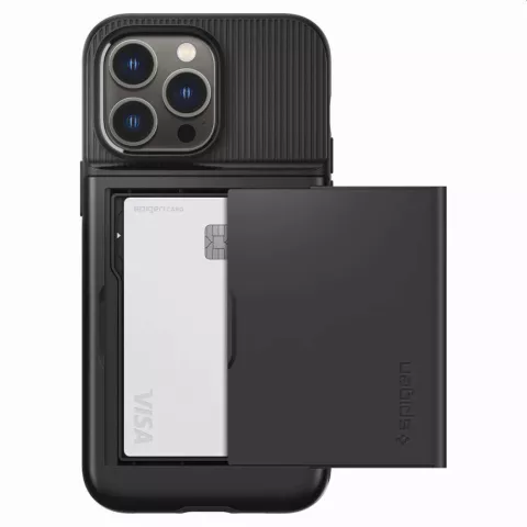Spigen Slim Armor Cardslot Case H&uuml;lle f&uuml;r iPhone 14 Pro - schwarz