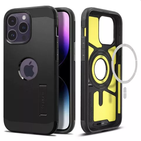 Spigen Tough Armor Mag Case H&uuml;lle Kompatibel mit iPhone 14 Pro - Schwarz