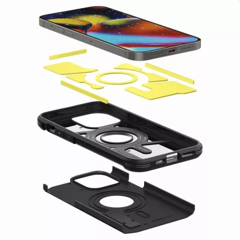 Spigen Tough Armor Mag Case H&uuml;lle Kompatibel mit iPhone 14 Pro - Schwarz