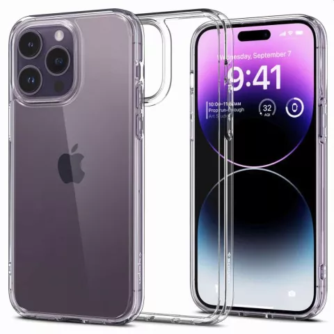 Spigen Ultra Hybrid Case Cover f&uuml;r iPhone 14 Pro - Kristallklar