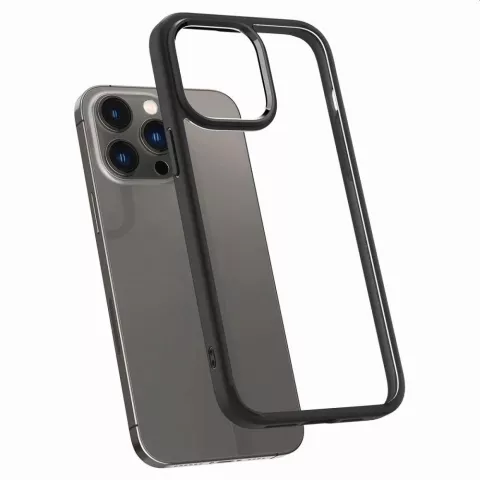 Spigen Ultra Hybrid Case Kompatibel mit iPhone 14 Pro - mattschwarz