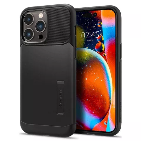 Spigen Slim Armor Case H&uuml;lle Kompatibel mit iPhone 14 Pro Max - Schwarz