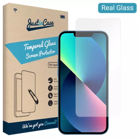 Just in Case Tempered Glass f&uuml;r iPhone 14 - geh&auml;rtetes Glas