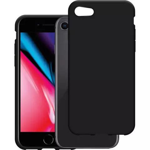 Just in Case Weiche TPU-H&uuml;lle Kompatibel mit iPhone SE 2020 und iPhone SE 2022 - Schwarz