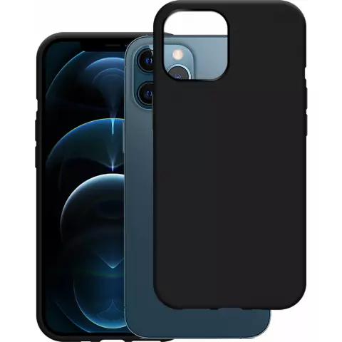 Just in Case Weiche TPU-H&uuml;lle mit Kordel Kompatibel mit iPhone 12 Pro Max - Schwarz