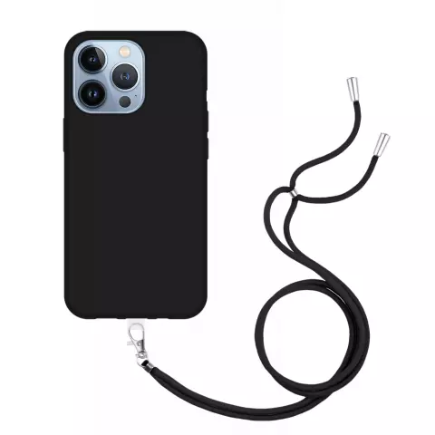 Just in Case Weiche TPU-H&uuml;lle mit Kabelabdeckung f&uuml;r iPhone 14 Pro - schwarz