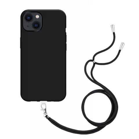 Just in Case Weiche TPU-H&uuml;lle mit Kordelh&uuml;lle Kompatibel mit iPhone 14 Plus - Schwarz