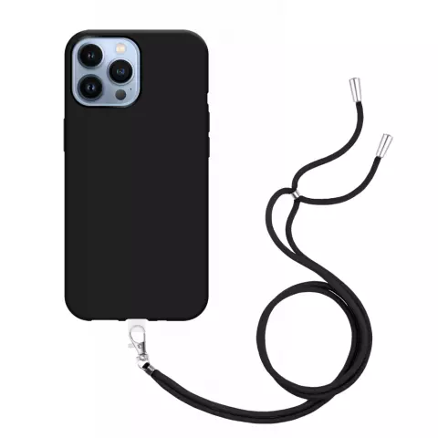 Just in Case Weiche TPU-H&uuml;lle mit Kordelzug f&uuml;r iPhone 14 Pro Max - schwarz