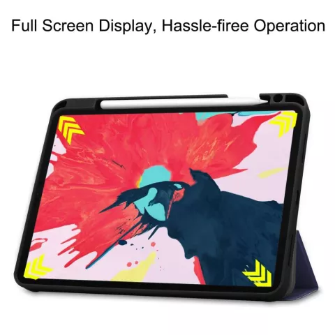 Just in Case Trifold Case mit Stiftschlitz-Abdeckung, Kompatibel mit iPad Pro 11 Zoll (2018 2020 2021 2022) - blau