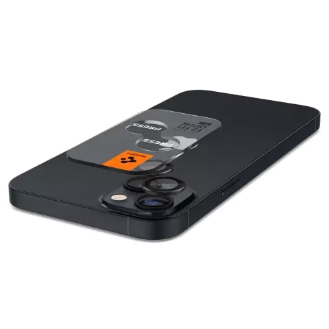 Spigen Glas tR EZ Fit Optik Pro Lens 2 Pack Kompatibel mit iPhone 14 und iPhone 14 Plus - Schwarz