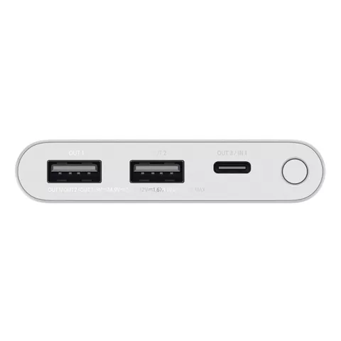 Xiaomi PB100DZM 22,5 W PowerBank 10000 mAh 3 Ports USB-A und USB-C Schnellladeger&auml;t - Silber