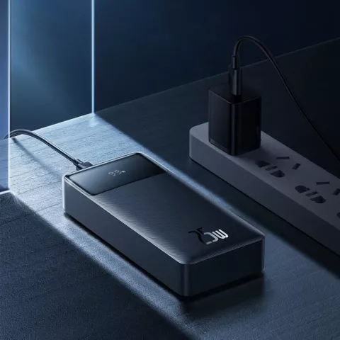 Baseus Bipow Power Bank 20000mAh 25W Quick Charge Dual USB-A und USB-C Port und Kabel - Schwarz