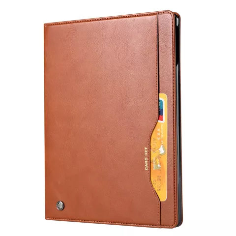 Leder iPad Pro 12,9-Zoll (2018 2020 2021 2022) Case Cover Brieftasche Brieftasche - Brown Apple Pencil