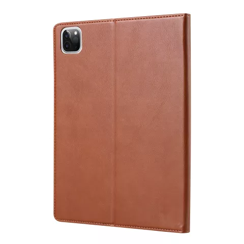 Leder iPad Pro 12,9-Zoll (2018 2020 2021 2022) Case Cover Brieftasche Brieftasche - Brown Apple Pencil