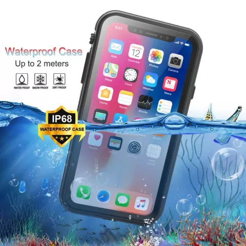 Wasserdichte IP68 iPhone XR H&uuml;lle - Schwarz wasserdicht