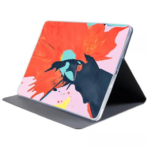 Stoff Kunstleder iPad Pro 12,9-Zoll 2018 2020 2021 2022 Hoes Case - Grauer Stoff