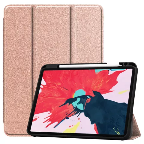 Dreifach faltbare Kunstlederh&uuml;lle f&uuml;r iPad Pro 11 Zoll (2018 2020 2021 2022) &amp; iPad Air 4 und iPad Air 5 - Gold