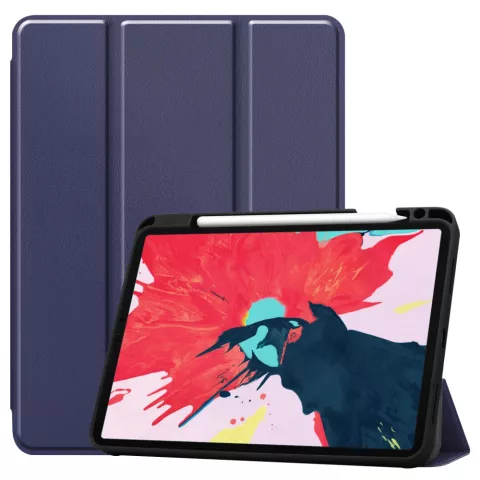 Dreifach faltbare H&uuml;lle f&uuml;r iPad Pro 11 Zoll (2018 2020 2021 2022) &amp; iPad Air 4 und iPad Air 5 - blau