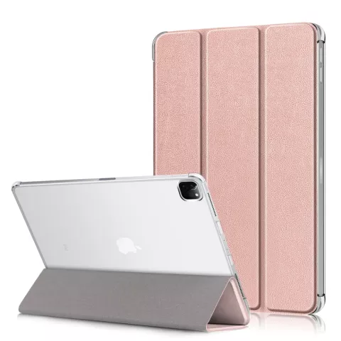 Trifold Kunstlederh&uuml;lle f&uuml;r iPad Pro 12,9 Zoll (2018 2020 2021 2022) - Ros&eacute;gold