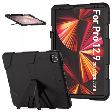 Survivor Kickstand-Abdeckung f&uuml;r iPad Pro 12,9 Zoll (2018 2020 2021 2022) - Schwarz