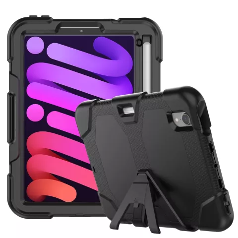 Survivor Kickstand Robuste Kunststoff- und Silikonh&uuml;lle f&uuml;r iPad mini 6 - Schwarz