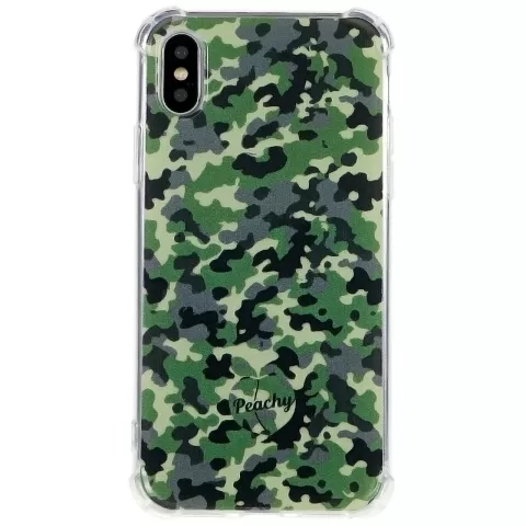 Army Camouflage Survivor TPU-H&uuml;lle f&uuml;r iPhone X und XS - Armeegr&uuml;n