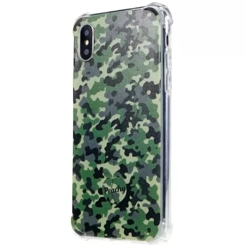 Army Camouflage Survivor TPU-H&uuml;lle f&uuml;r iPhone X und XS - Armeegr&uuml;n