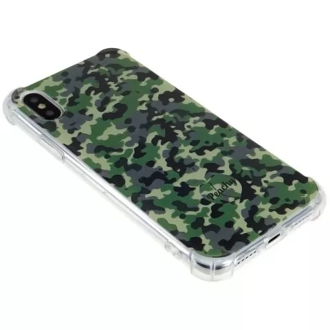 Army Camouflage Survivor TPU-H&uuml;lle f&uuml;r iPhone X und XS - Armeegr&uuml;n