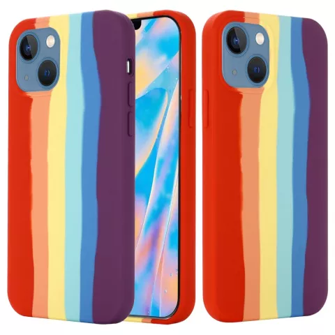 Rainbow Pride Silikonh&uuml;lle f&uuml;r iPhone 15 - Pastell