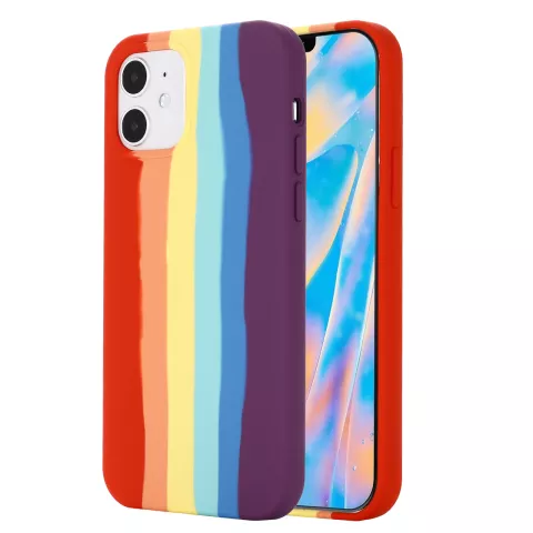 Rainbow Pride Silikonh&uuml;lle f&uuml;r iPhone 12 und 12 Pro - Pastell