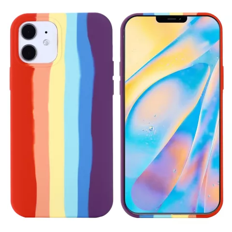 Rainbow Pride Silikonh&uuml;lle f&uuml;r iPhone 12 mini - Pastell