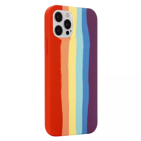 Rainbow Pride Silikonh&uuml;lle Kompatibel mit iPhone 13 Pro - Pastell
