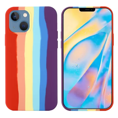 Rainbow Pride Silikonh&uuml;lle f&uuml;r iPhone 13 mini - Pastell
