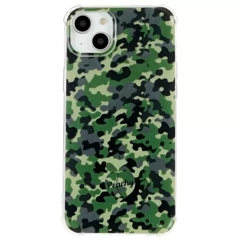 Camo Survivor TPU-H&uuml;lle mit verst&auml;rkten Ecken f&uuml;r iPhone 15 - Armeegr&uuml;n