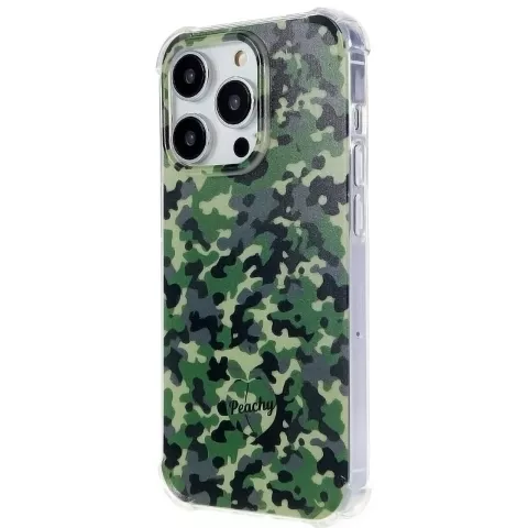 Camo Survivor TPU-H&uuml;lle mit verst&auml;rkten Ecken f&uuml;r iPhone 15 Pro Max - Armeegr&uuml;n