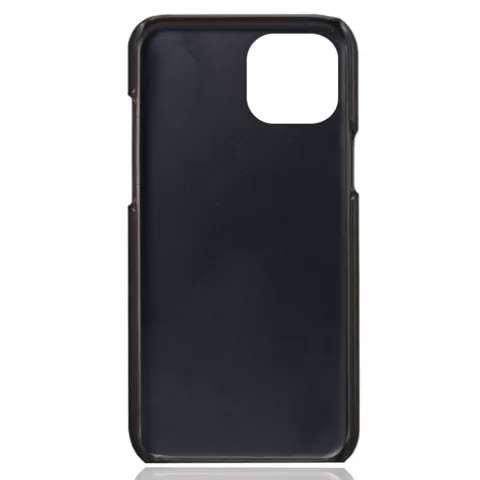Duo Cardslot Wallet vegane Lederh&uuml;lle Kompatibel mit iPhone 15 Plus - schwarz