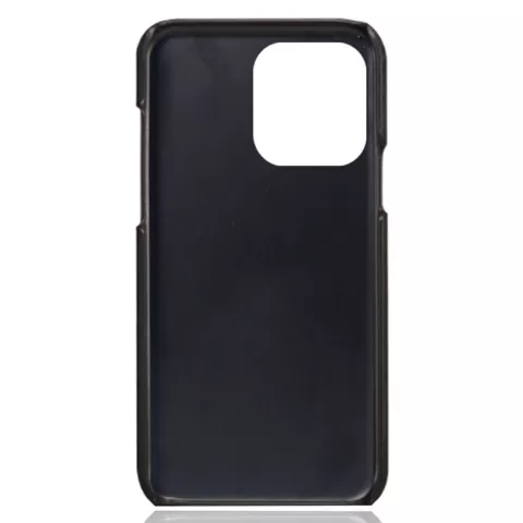 Duo Cardslot Wallet vegane Lederh&uuml;lle f&uuml;r iPhone 15 Pro Max - Schwarz