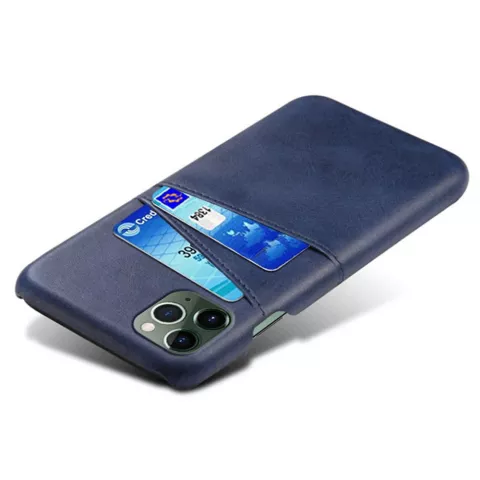 Duo Cardslot Wallet vegane Lederh&uuml;lle f&uuml;r iPhone 15 - blau