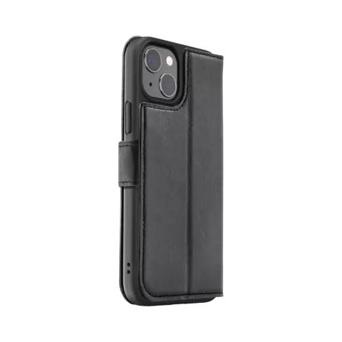 FLAVR Wallet Case aus recyceltem Leder, Kompatibel mit iPhone 15 Plus - Schwarz