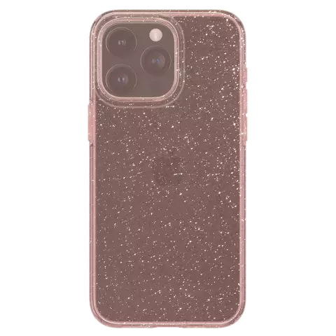Spigen Liquid Crystal Glitter H&uuml;lle Kompatibel mit iPhone 15 Pro - Transparent Pink