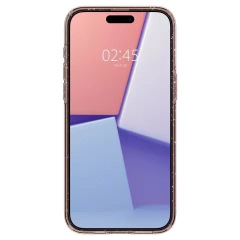 Spigen Liquid Crystal Glitter H&uuml;lle Kompatibel mit iPhone 15 Pro - Transparent Pink